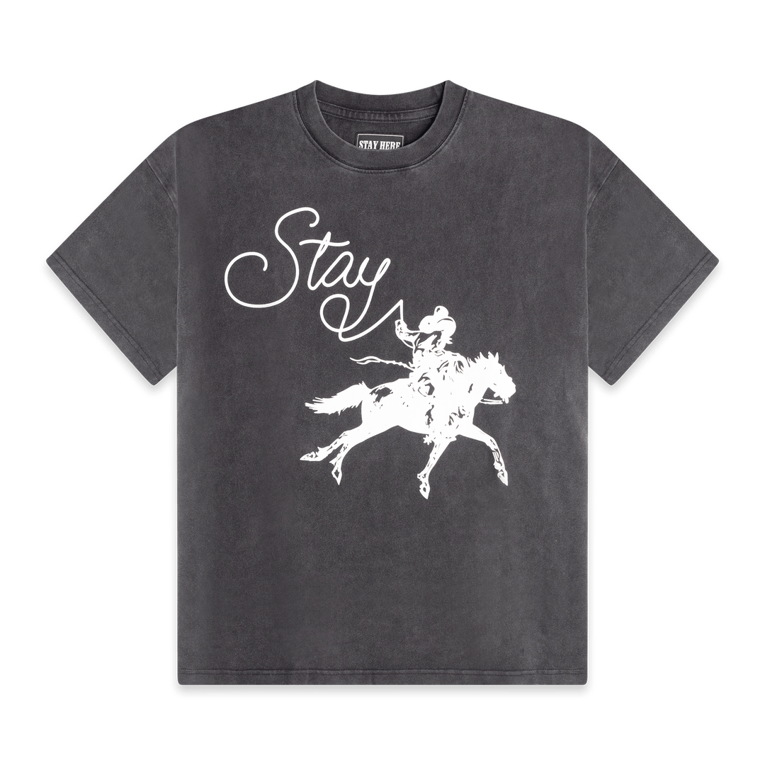 "GET BACK ON THE SADDLE" TEE - Stay Here