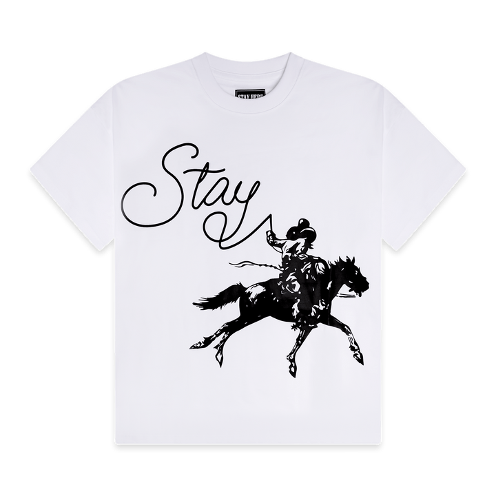 "GET BACK ON THE SADDLE" TEE - Stay Here